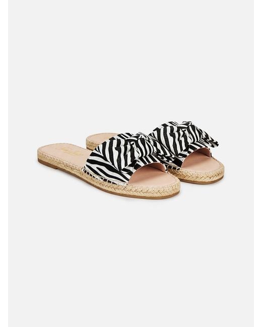 Mc2 Saint Barth Multicolor Luz Slip On Sandal With Zebra Print