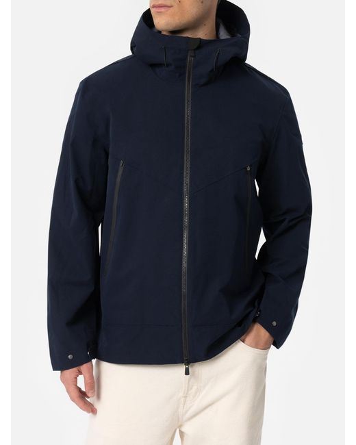 Mc2 Saint Barth Blue Parson 3 Layer Technical Fabric Jacket for men
