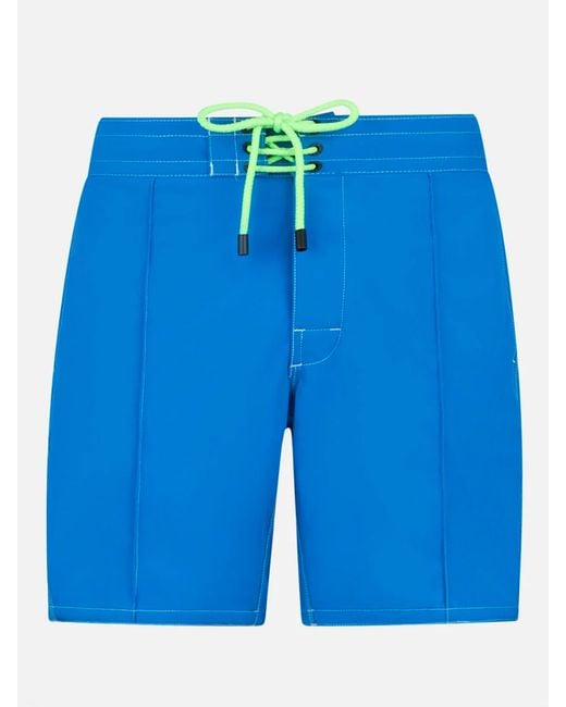 Mc2 Saint Barth Long Stretch Bluette Comfort Surf Swim Shorts Swimshort