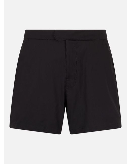 Mc2 Saint Barth Black Short-Length Swim Shorts Master Swimshort