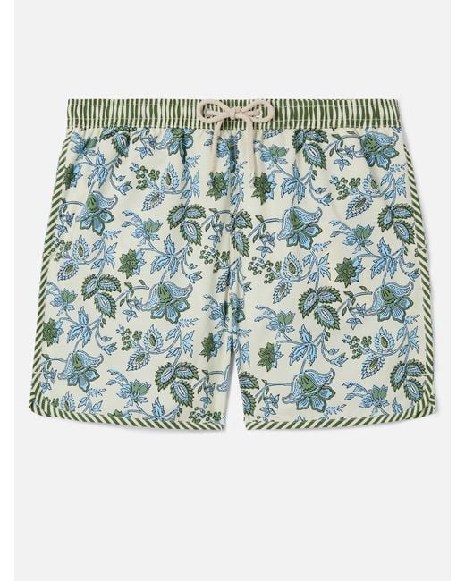 Mc2 Saint Barth Blue Comporta Swim Shorts With Floral Print Swimshort for men