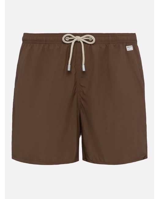 Mc2 Saint Barth Brown Lightweight Fabric Swim Shorts Lighting Pantone
