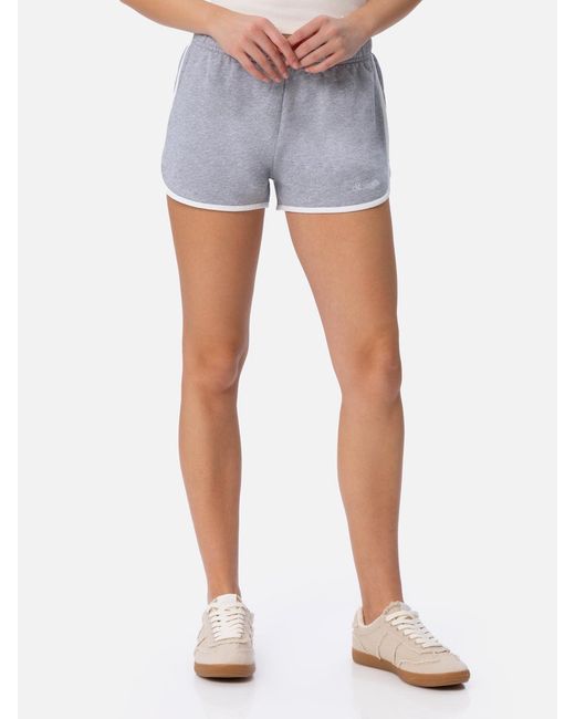 Mc2 Saint Barth Blue Francine Cotton Shorts With Contrast Piping