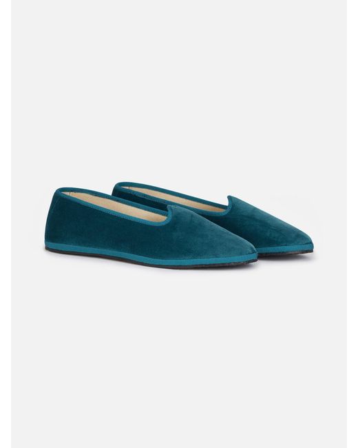 Mc2 Saint Barth Blue Mychal Velvet Friulana Slippers Special Edition