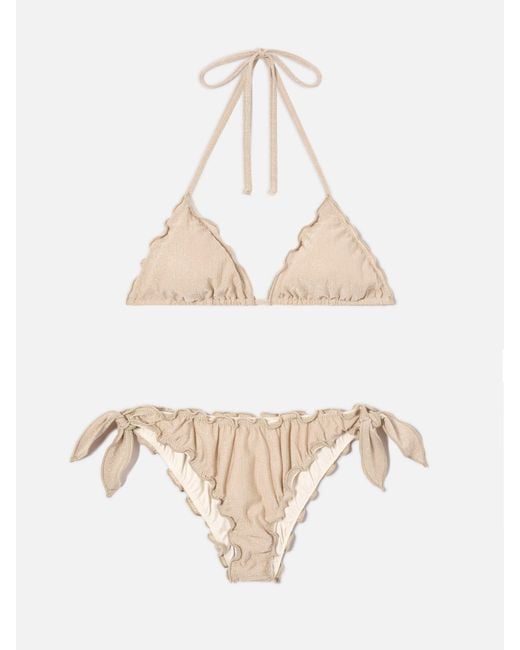 Mc2 Saint Barth White Bikini Sarius Triangle Solid Lurex