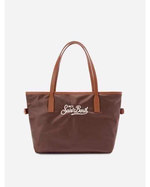 Mc2 Saint Barth Brown City Medium Nylon Bag __Single__