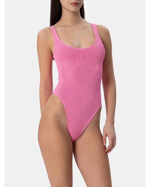 Mc2 Saint Barth Pink Lora Crinkle One-Piece Swimsuit One Piece