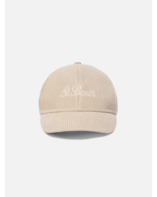 Mc2 Saint Barth Natural Baseball Cap Corduroy Velvet Hat