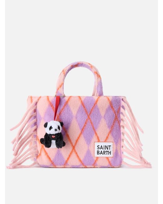 Charm With Mini Plush Panda di Mc2 Saint Barth in White