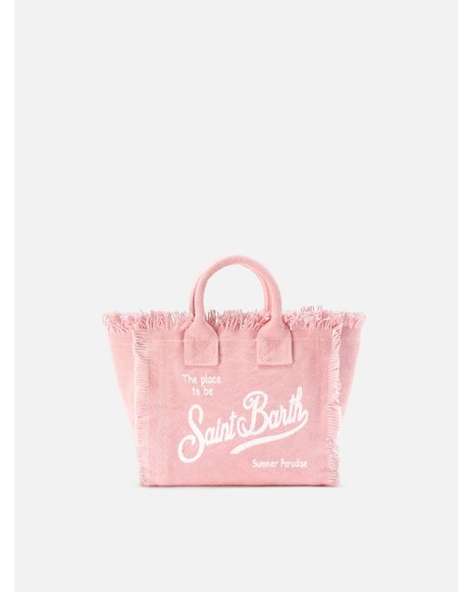 Solid Color Canvas Vanity Mini Bag di Mc2 Saint Barth in Pink