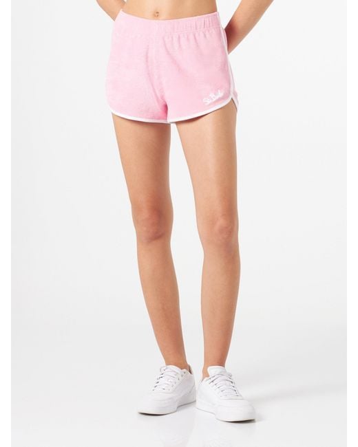 Mc2 Saint Barth Pink Francine Terry Shorts With Piping Special Edition