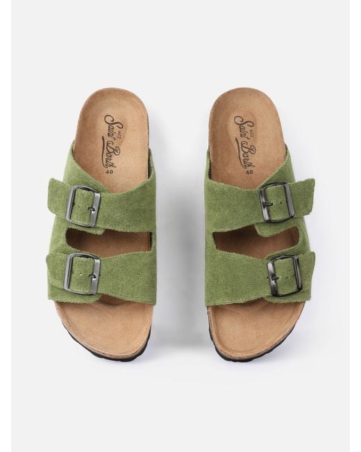 Mc2 Saint Barth Green Military Terry Sandals