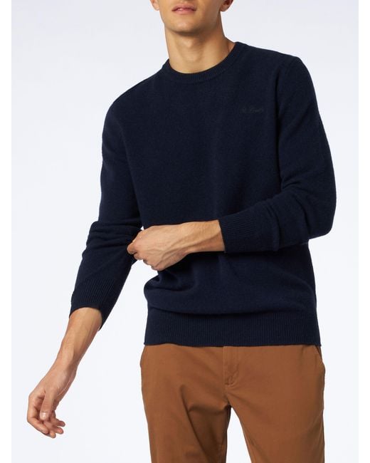 Mc2 Saint Barth Blue Sweater Regent Lambswool