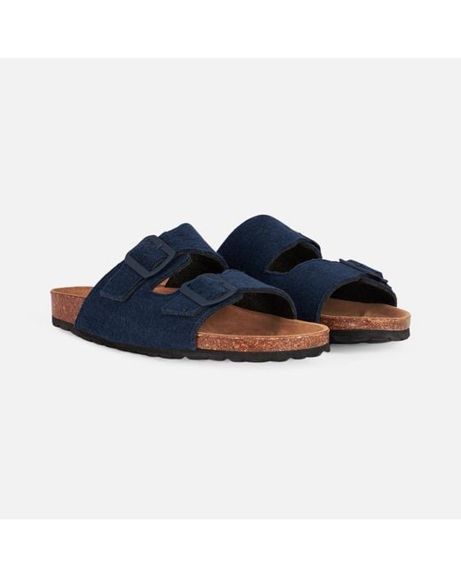 Mc2 Saint Barth Blue Terry Sandals