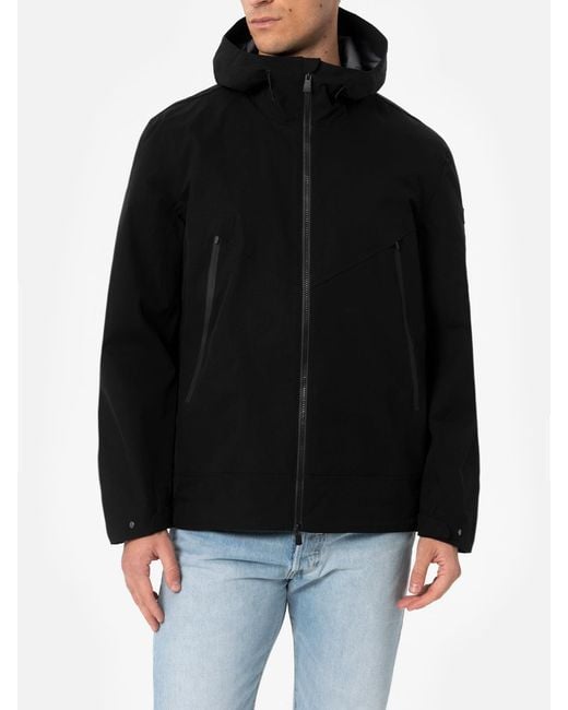 Mc2 Saint Barth Black Parson 3 Layer Technical Fabric Jacket for men