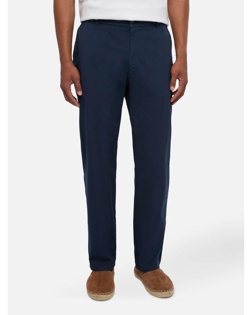 Mc2 Saint Barth Blue Marine Cotton Pants Calais With Drawstring