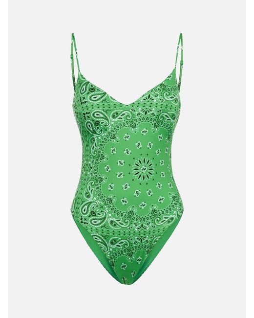 Mc2 Saint Barth Green Candice Bandana Print One-Piece Swimsuit One Piece