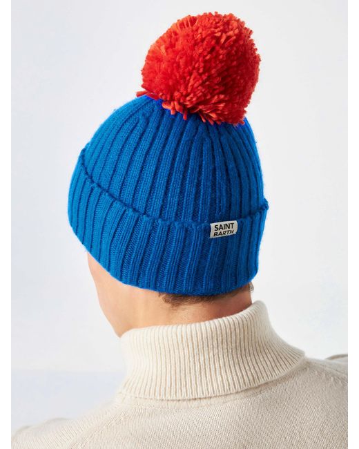 Mc2 Saint Barth Herrenmütze Mit Pompon in Blue für Herren