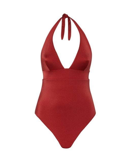 Mc2 Saint Barth Red Marylin Shimmer One-Piece Swimsuit One Piece