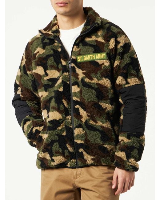 Mc2sb Black Sherpa Jacket With Patch __Single__ for men