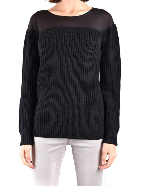 Armani Jeans Black Kunststoff sweater