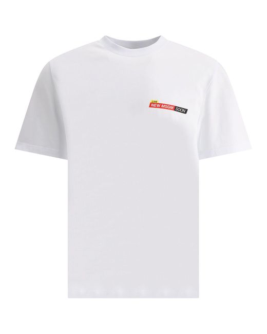T-shirt cotone da Uomo di MSGM in Bianco | Lyst