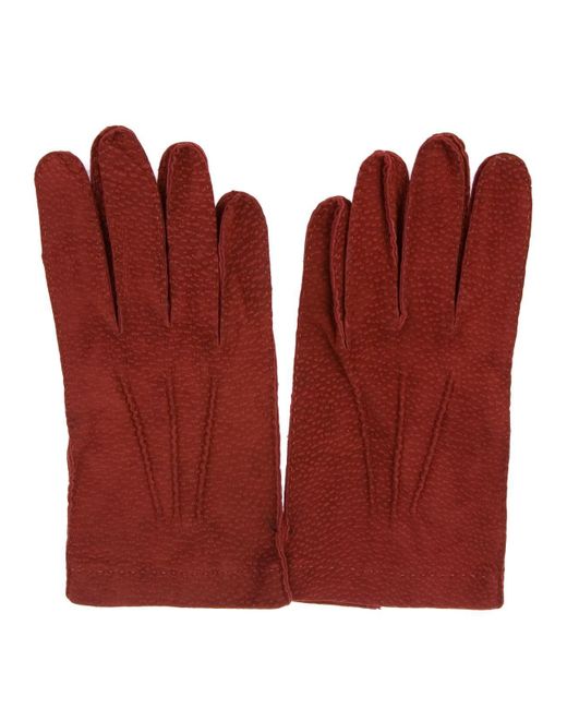Merola Gloves Leder ROT LEDERHANDSCHUHE in Rot für Herren - Lyst