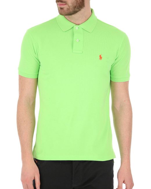 Ralph Lauren Cotton Polo Shirt in Green 