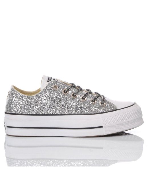 sequin low top converse