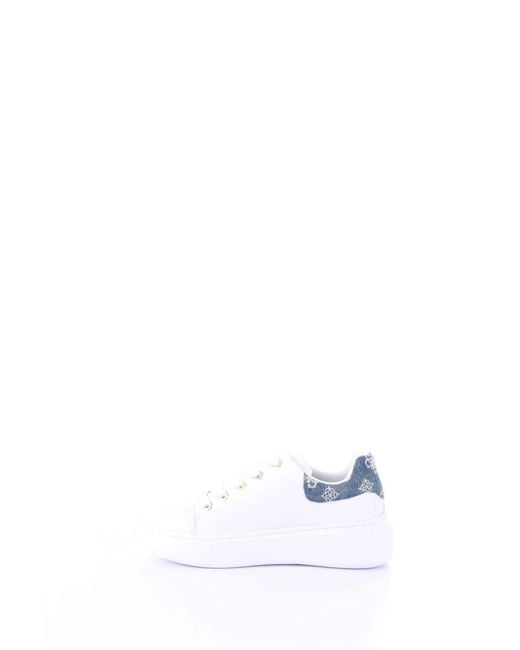guess white leather shoes