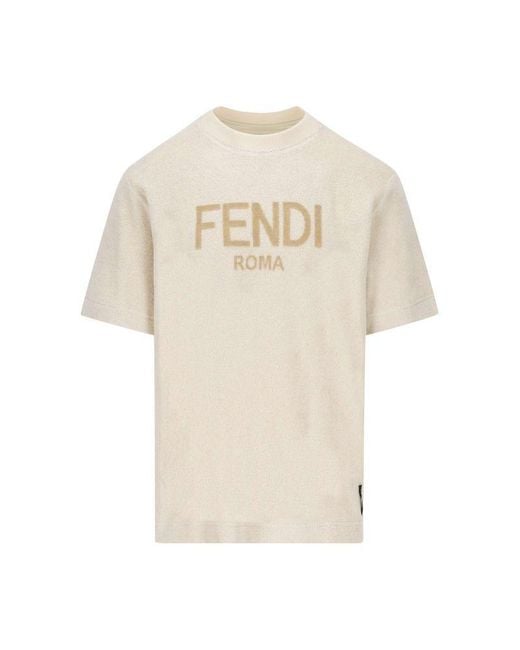 Fendi Other Materials T-shirt in Grey for Men | Lyst Canada