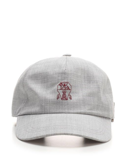 Cappello altri materiali da Uomo di Brunello Cucinelli in Grigio | Lyst