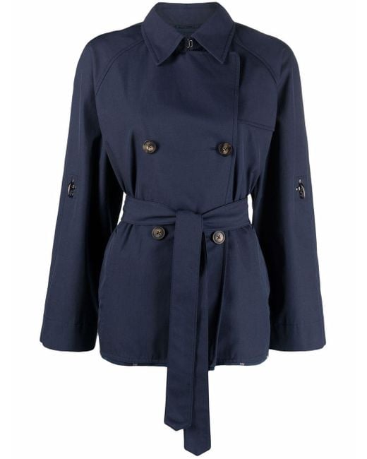 Fay Blue Baumwolle trench coat
