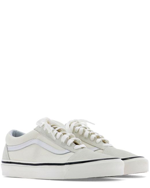 white leather vans trainers