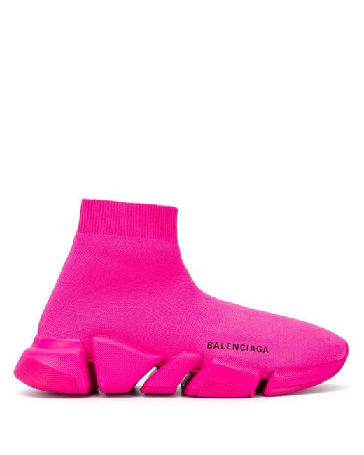Balenciaga Slip-on Sock Trainers in Fuchsia (Pink) - Save 28% - Lyst