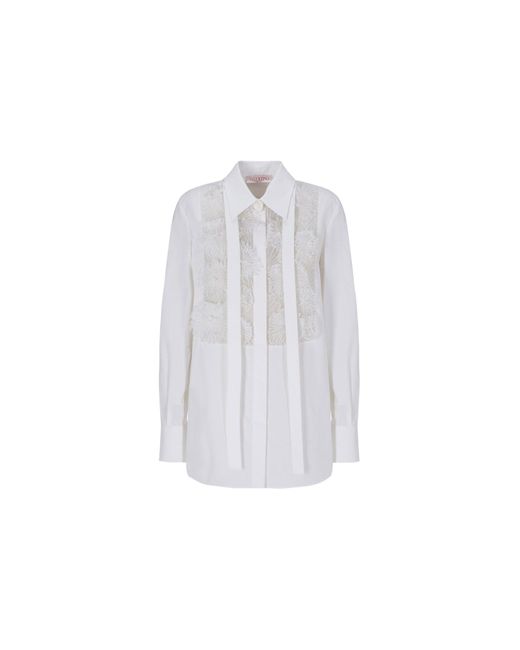 Valentino White Andere materialien hemd