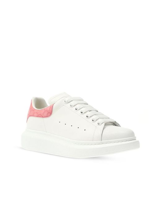 alexander mcqueen white leather court sneakers