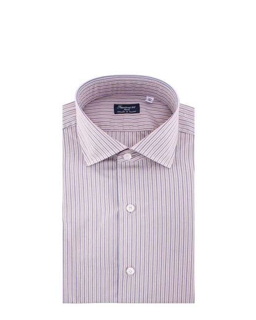 Finamore Cotton Shirt in Purple for Men | Lyst UK