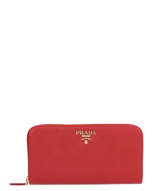 red wallet prada