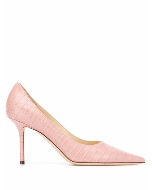 Damen Schuhe Absätze Pumps Jimmy Choo Leder Pumps Love 100 aus Lackleder in Pink 