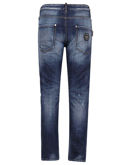 Philipp Plein Denim Andere materialien jeans für Herren Herren Bekleidung Jeans Röhrenjeans 