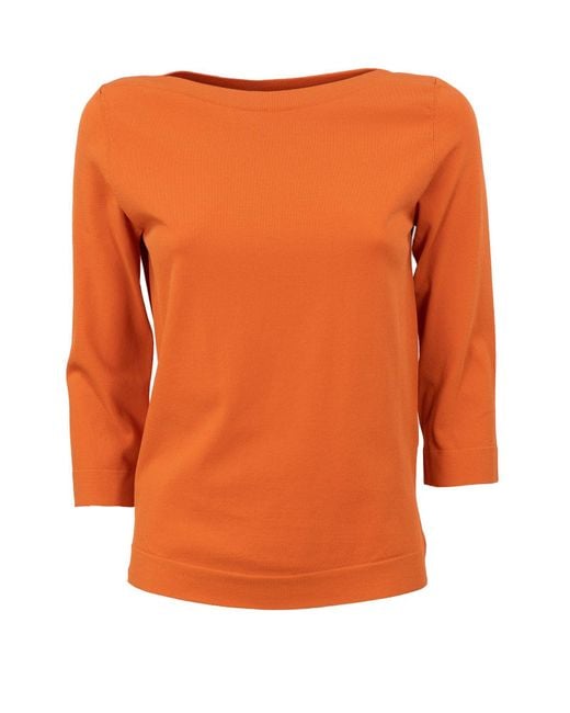 Roberto Collina Orange Viskose sweater
