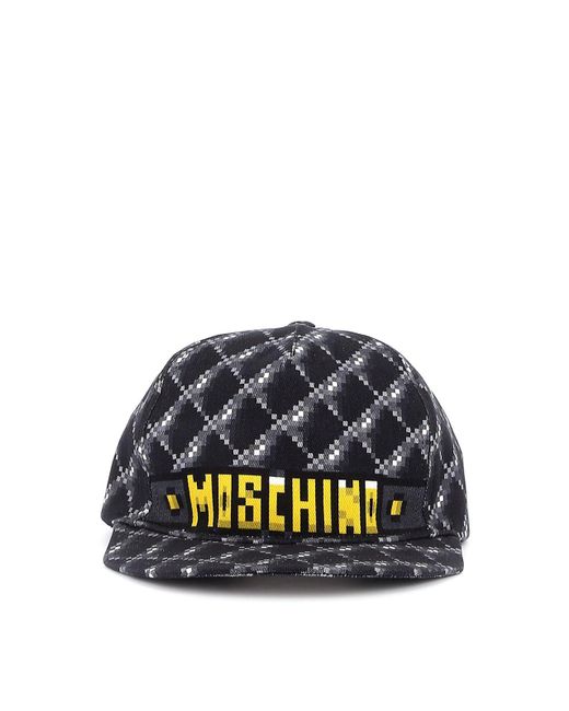 Moschino A927982531555 Cotton Hat in Black (Blue) for Men - Lyst