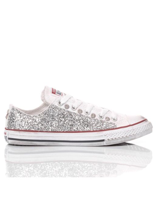 sequin low top converse