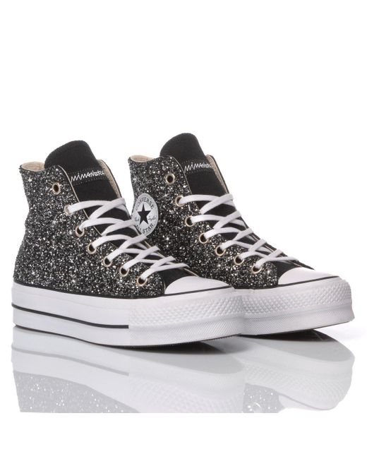 converse black sparkle sneakers