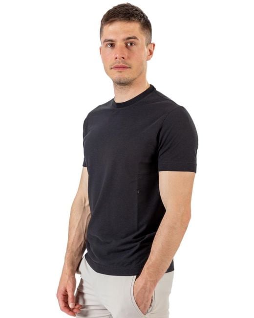 Zanone Baumwolle t-shirt in Black für Herren