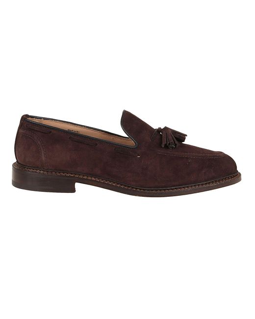 Tricker's Brown Adamnew Suede Loafers for men