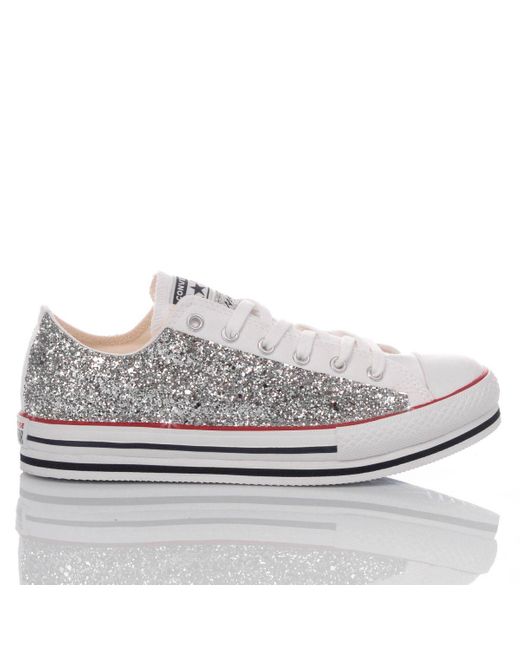 All star store glitter argento