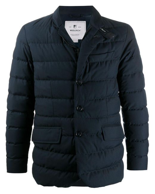 buttoned casual quilted coat