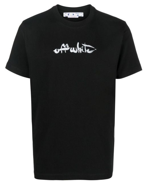 Off-White c/o Virgil Abloh Baumwolle T-Shirt mit Chain Arrow-Print in Schwarz für Herren Herren T-Shirts Off-White c/o Virgil Abloh T-Shirts 